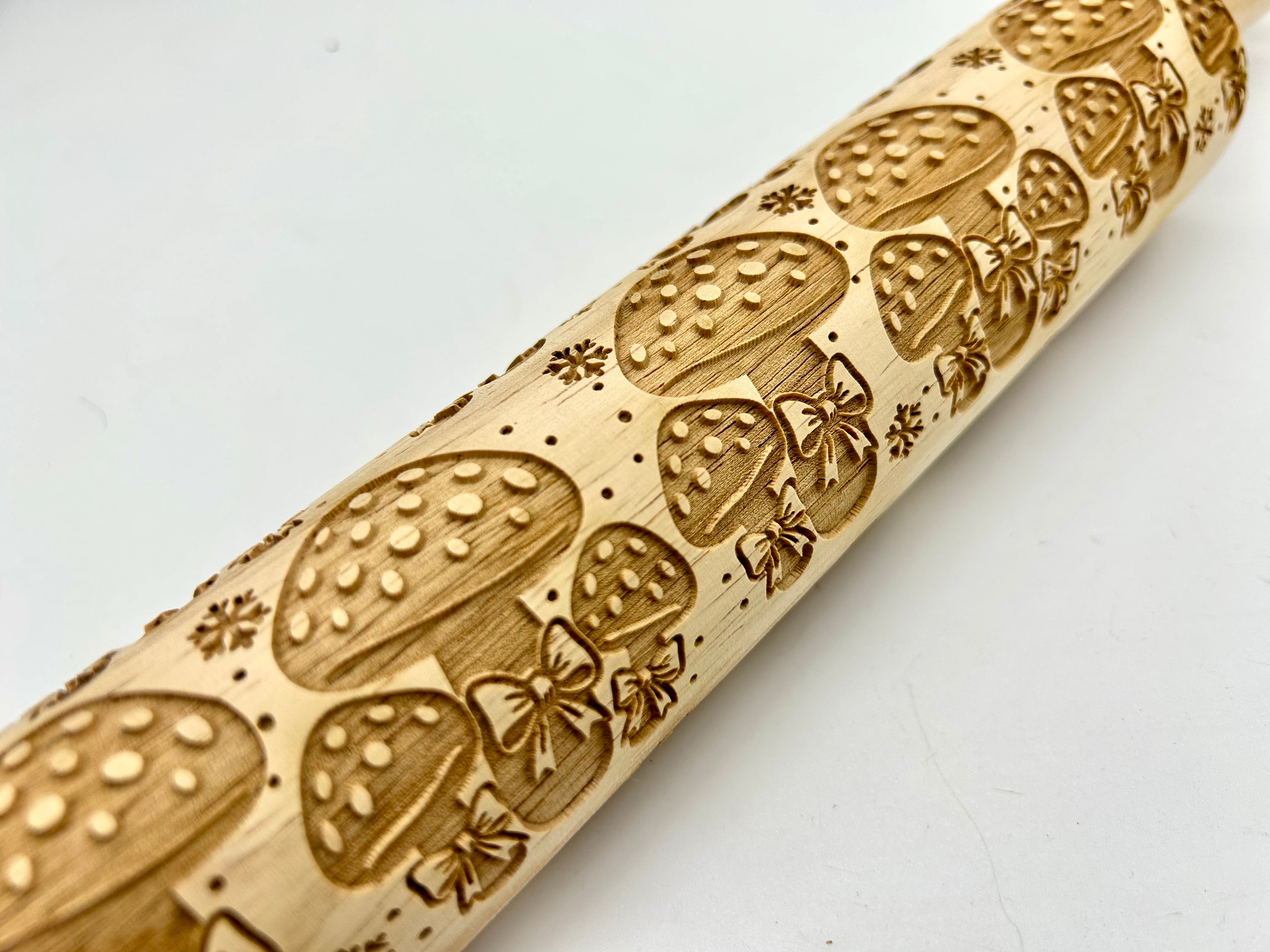 Jolly Mushroom Clusters Embossed Rolling Pin