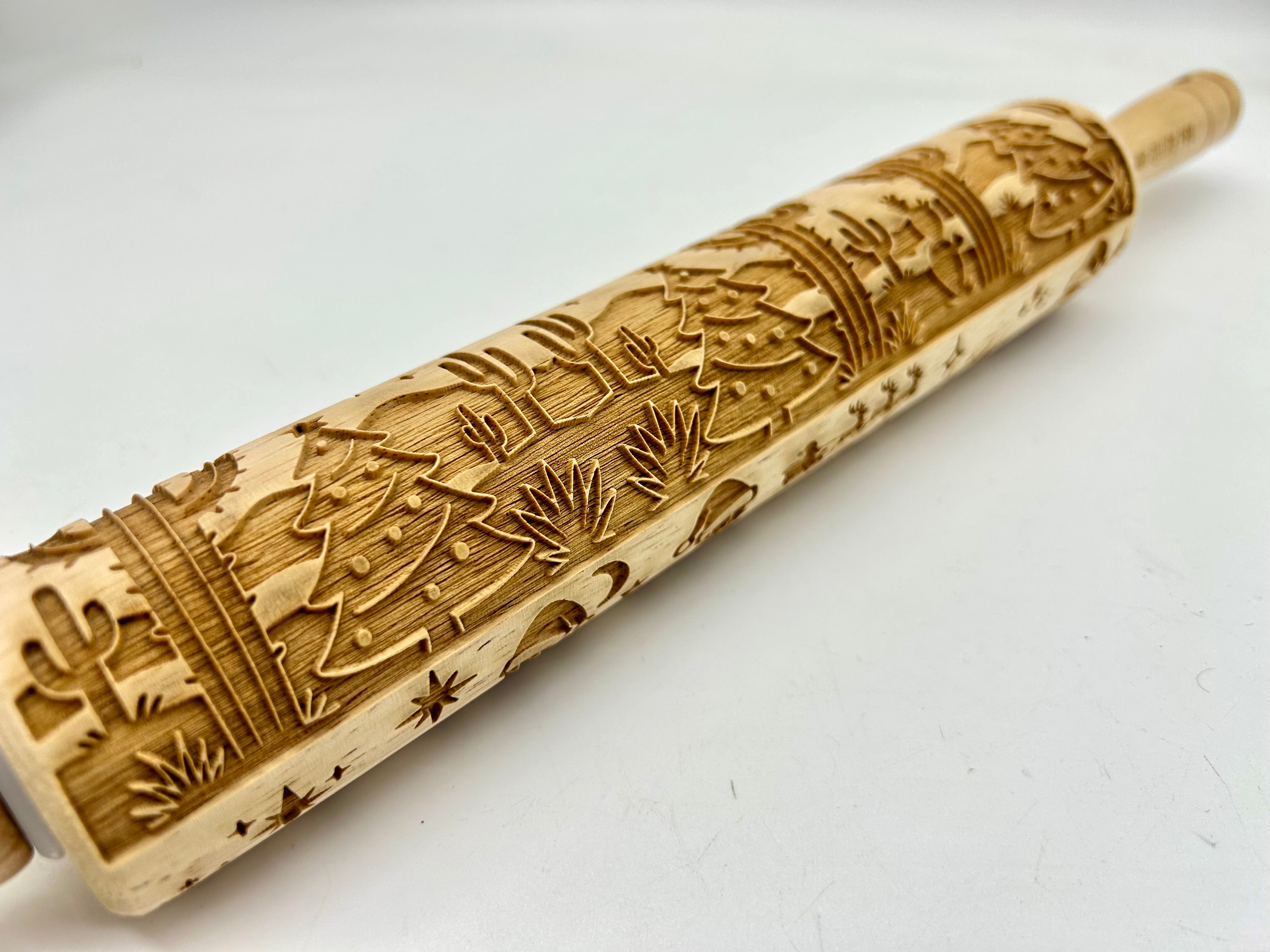 Desert Christmas Embossed Rolling Pin