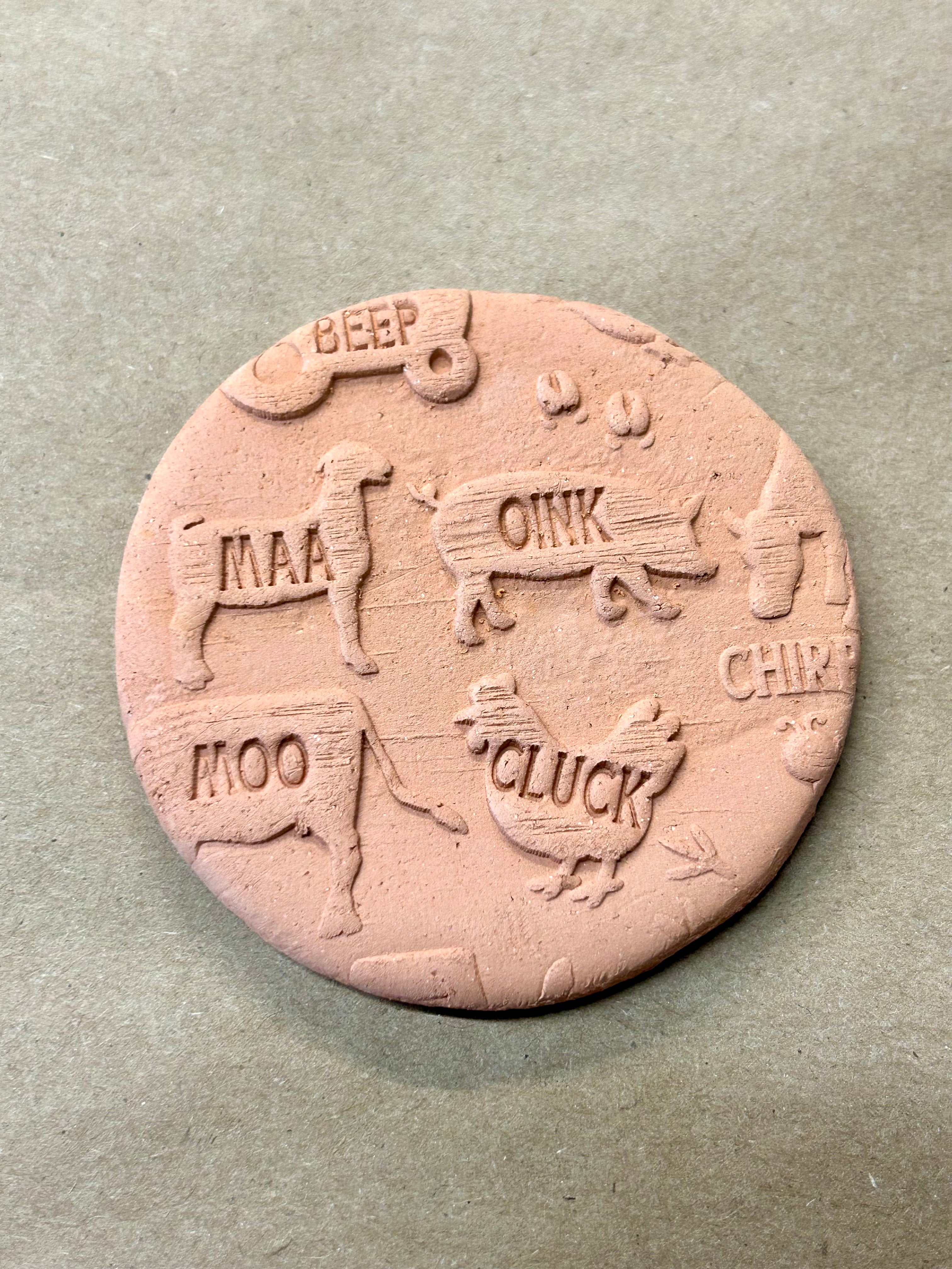 Oink Moo Embossed Rolling Pin