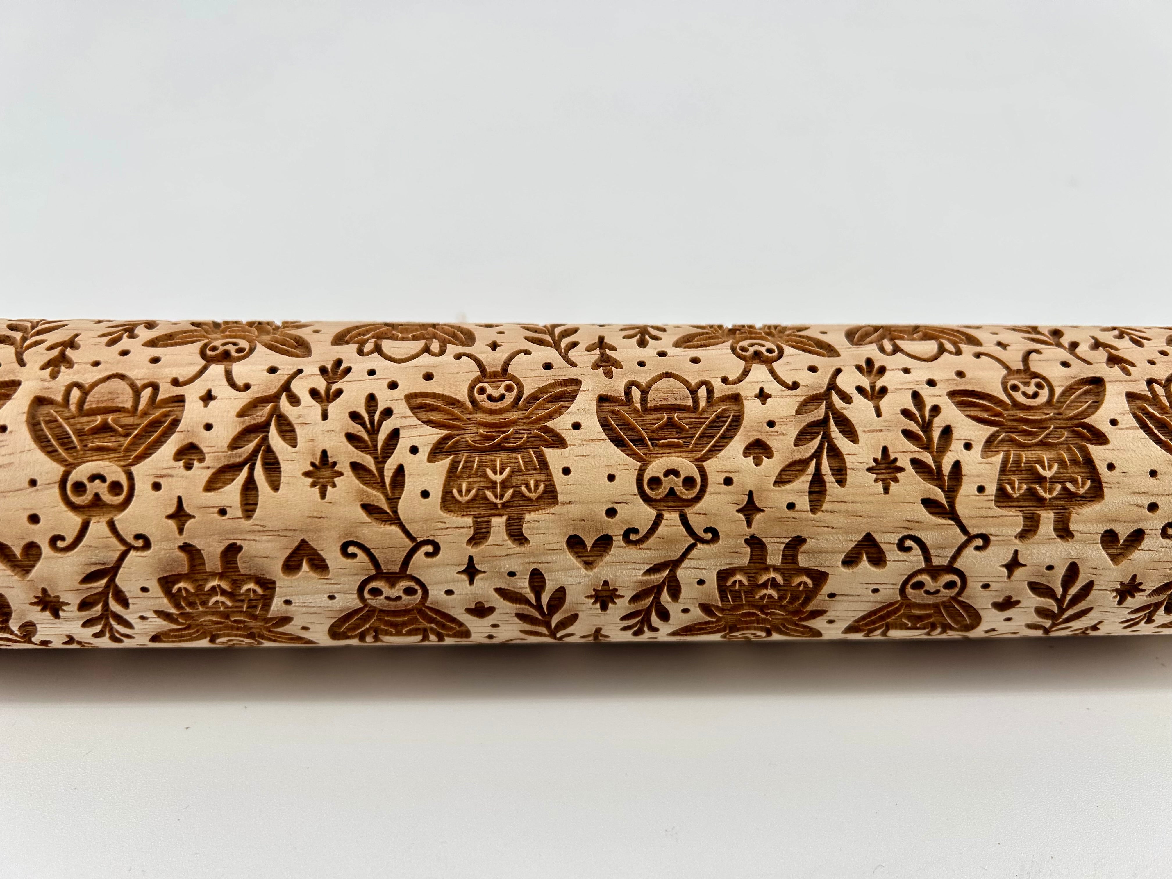 Fireflies Embossed Rolling Pin