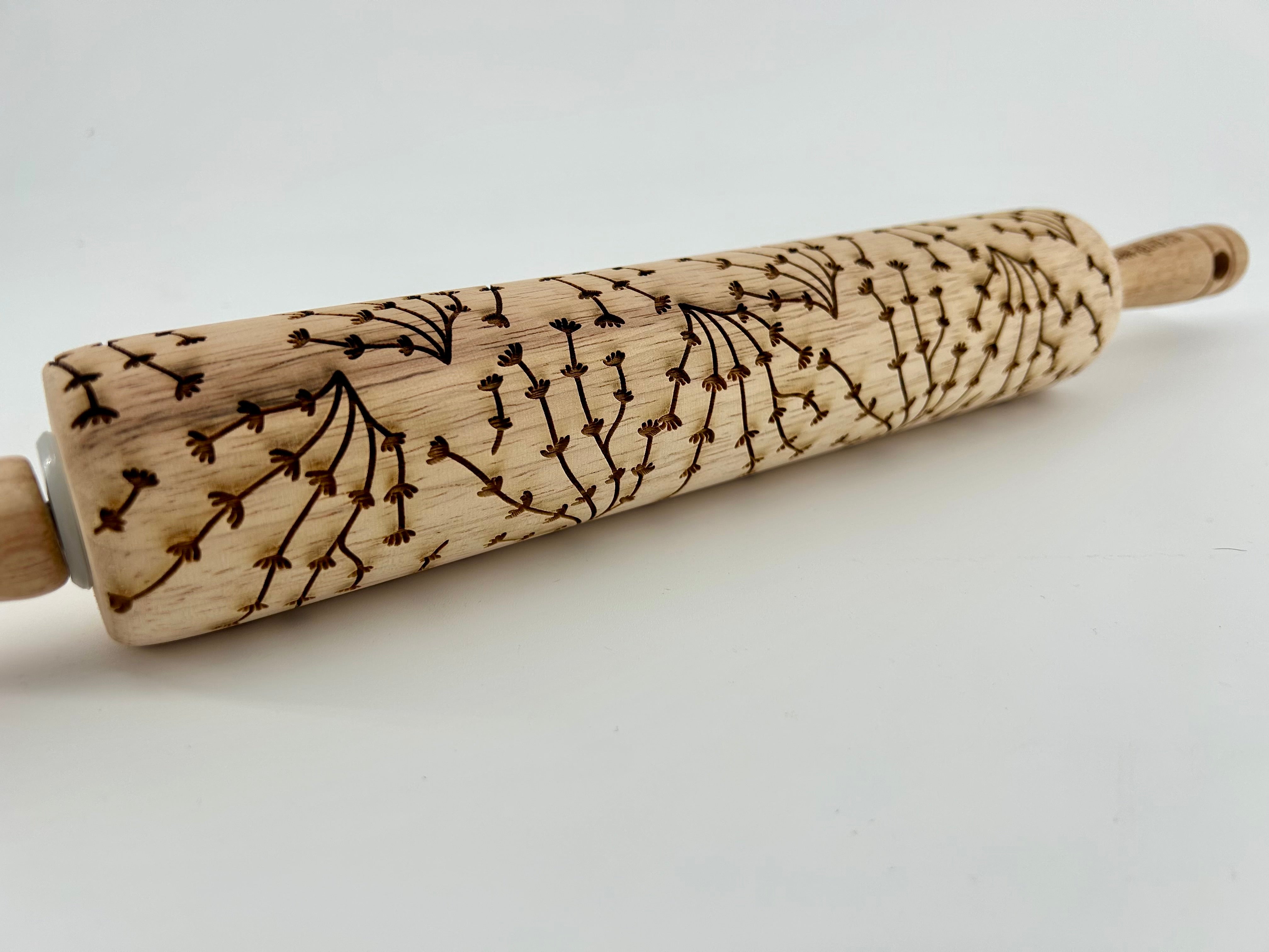 Sea Coral Embossed Rolling Pin for Pottery Baking