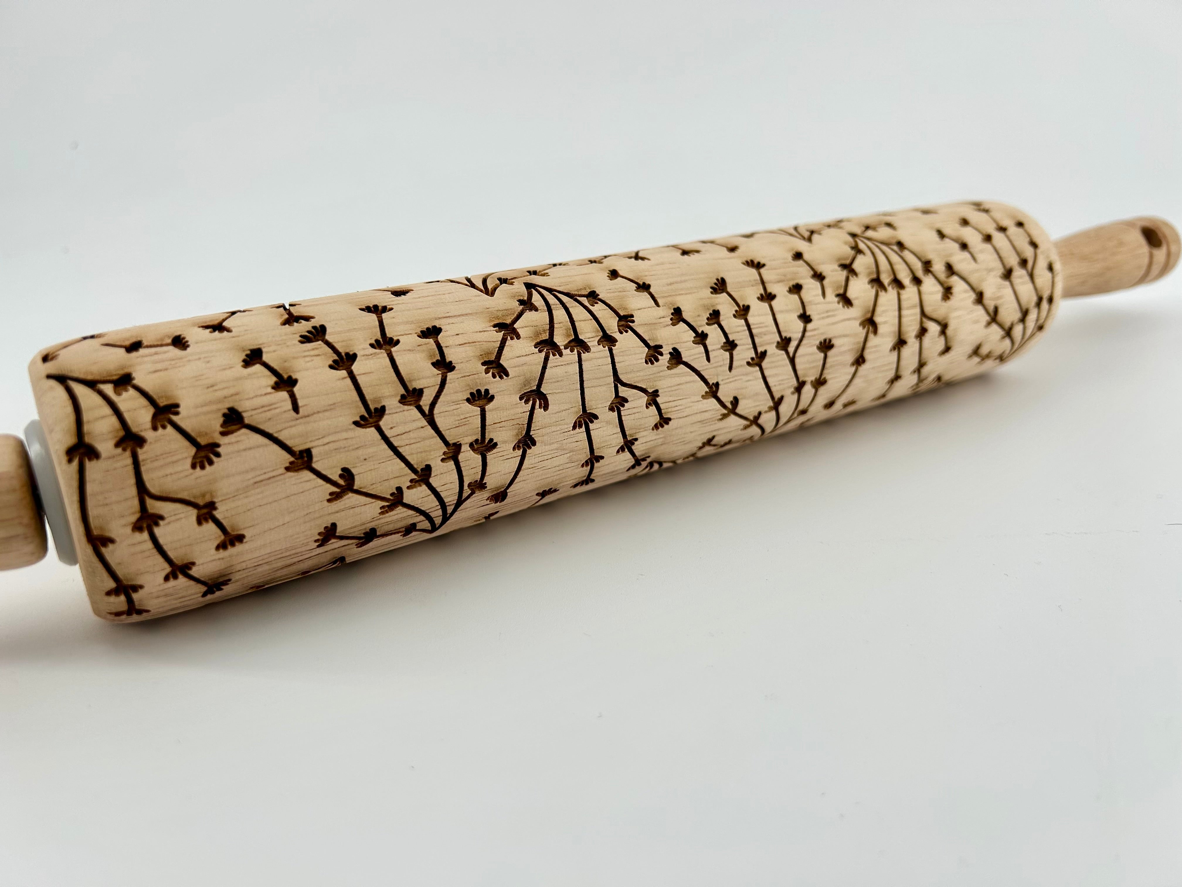 Sea Coral Embossed Rolling Pin for Pottery Baking