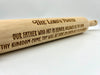 Embossed Rolling Pin: The Lord's Prayer Rolling Pin