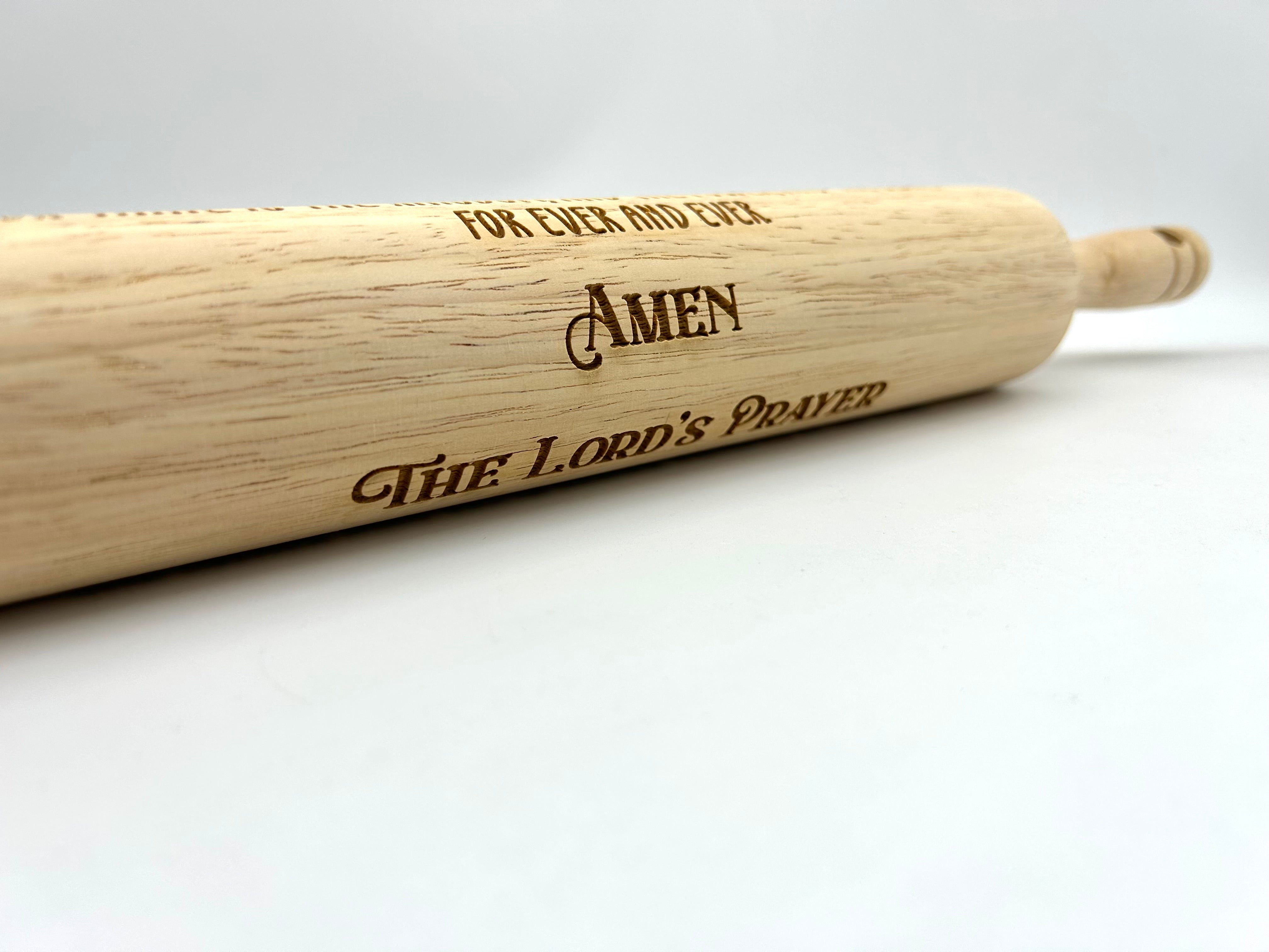 Embossed Rolling Pin: The Lord's Prayer Rolling Pin