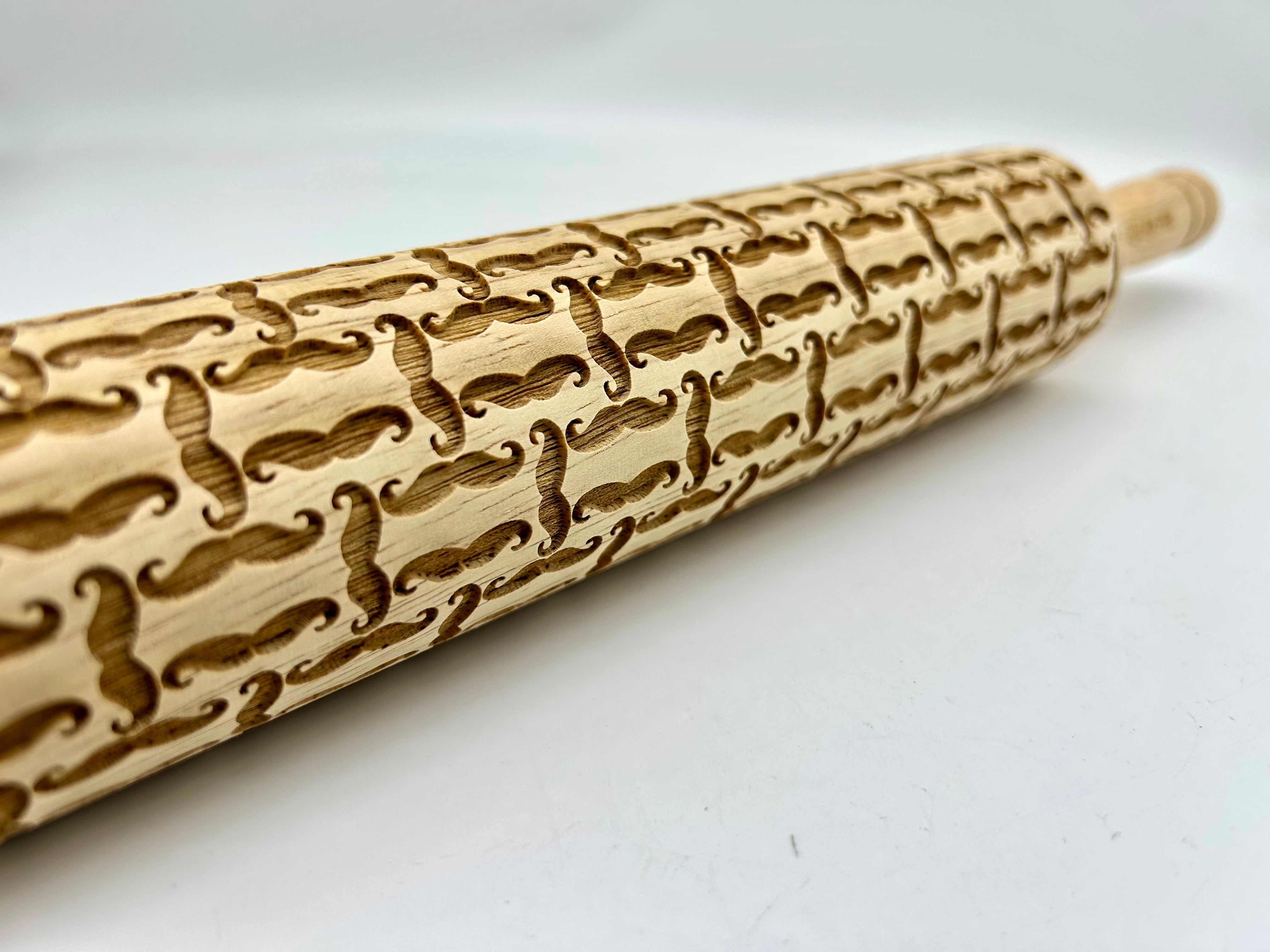 Mustache Embossed Rolling Pin