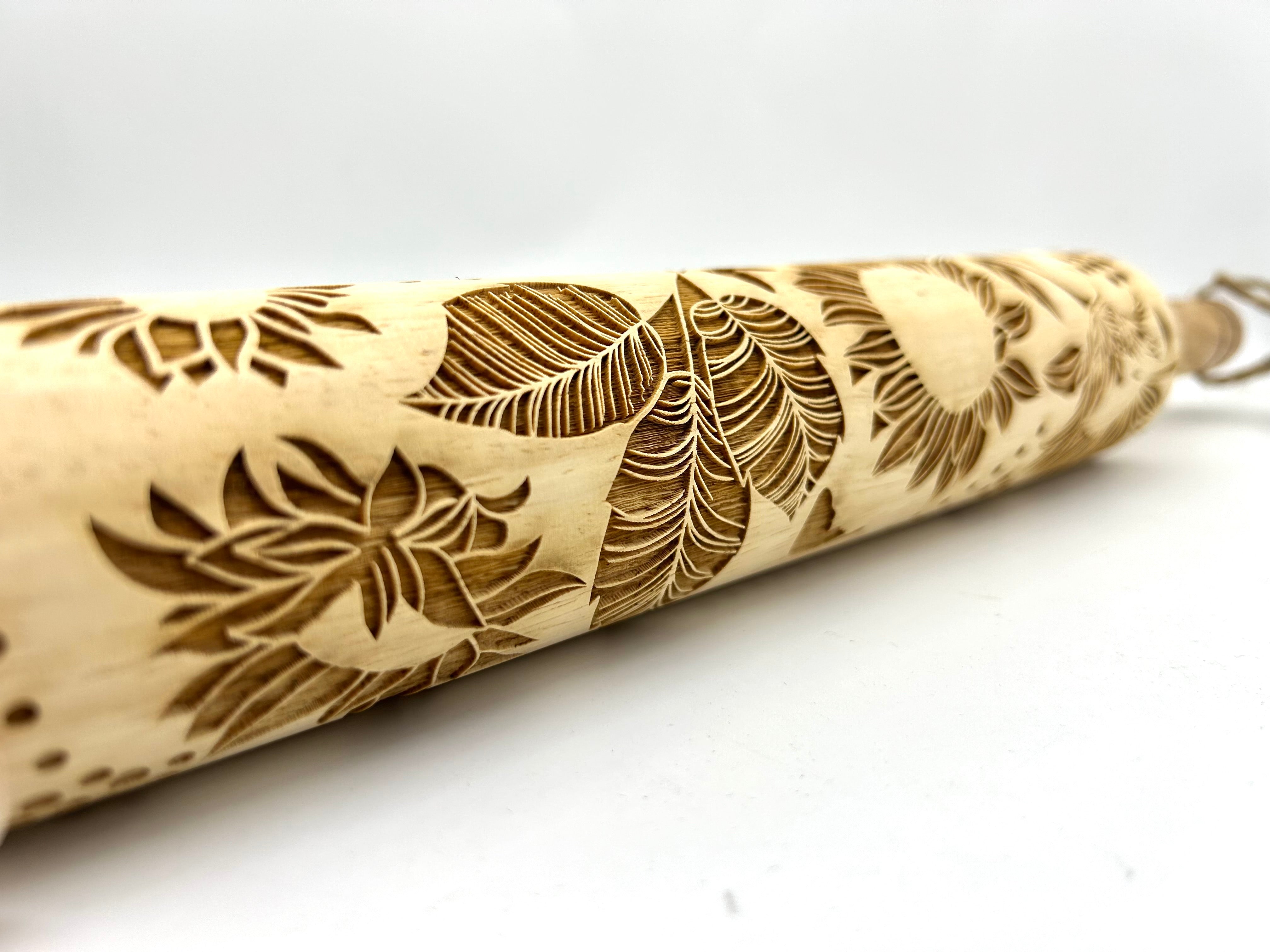 Sunflower Embossed Rolling Pin – A Touch of Kindness and Beauty for Baking & Pottery