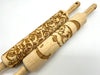 Santa Embossed Rolling Pin for Pottery LARGE IMAGE