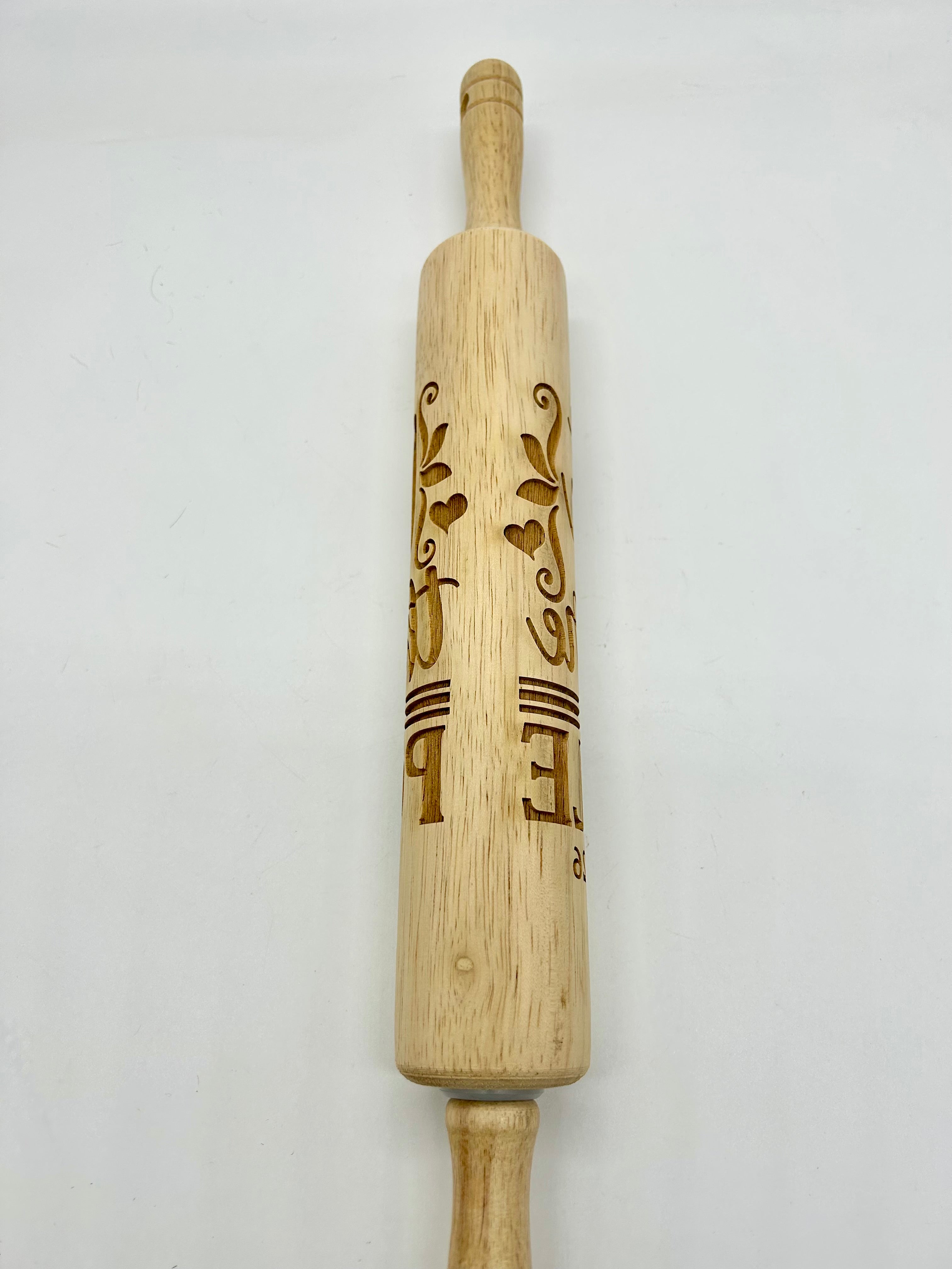 With God All Things Are Possible Embossed Rolling Pin  LARGE IMAGE