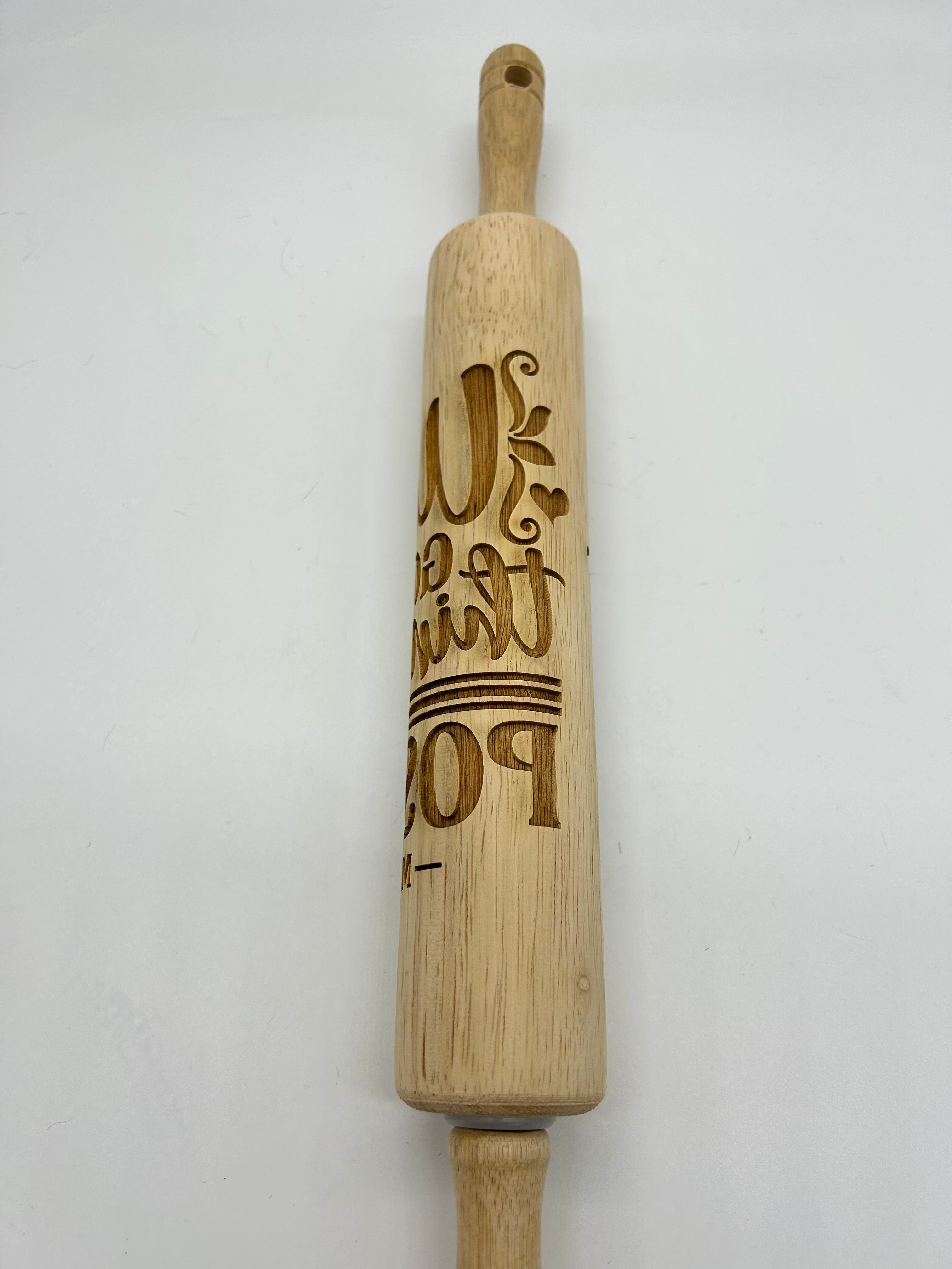 With God All Things Are Possible Embossed Rolling Pin  LARGE IMAGE