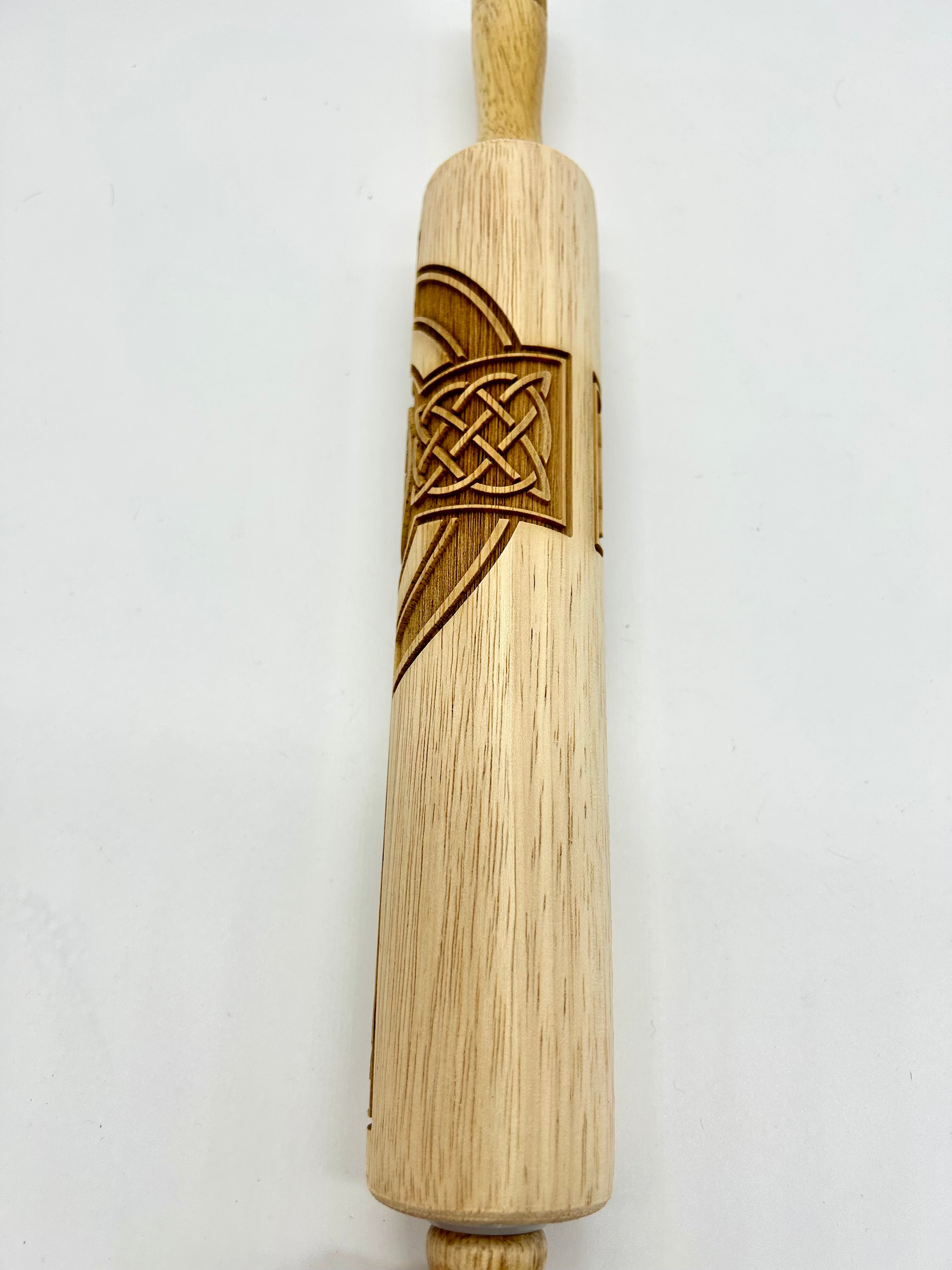 Embossed Large Celtic Cross Rolling Pin – Pottery