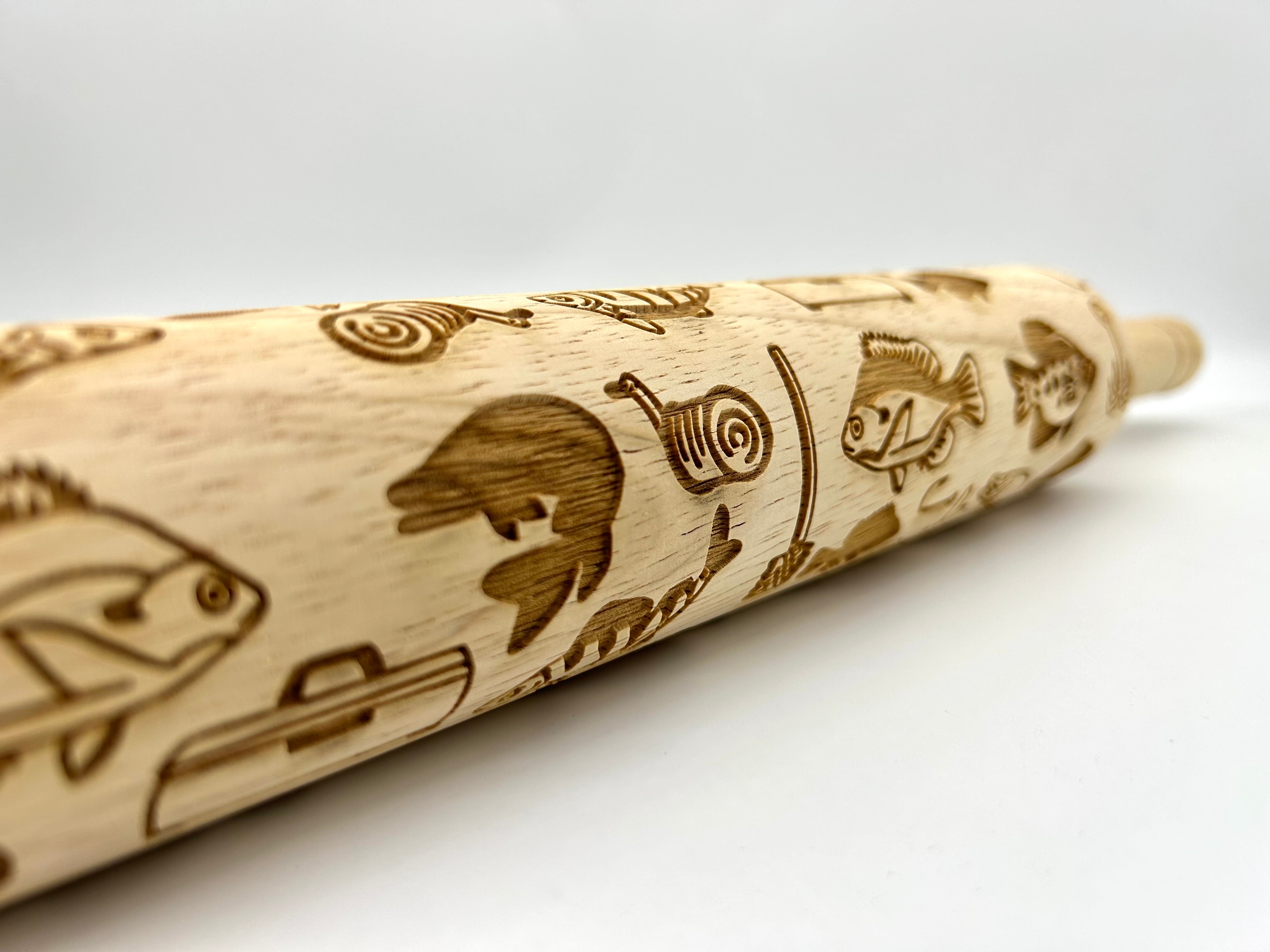 Fishy Embossed Rolling Pin – Baking & Crafting