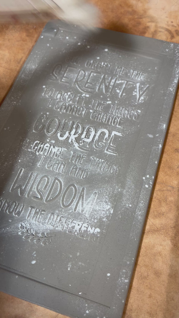 Embossed Rolling Pin - Serenity Prayer