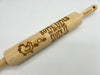 Embossed Decor Rolling Pin: "Cluck It"