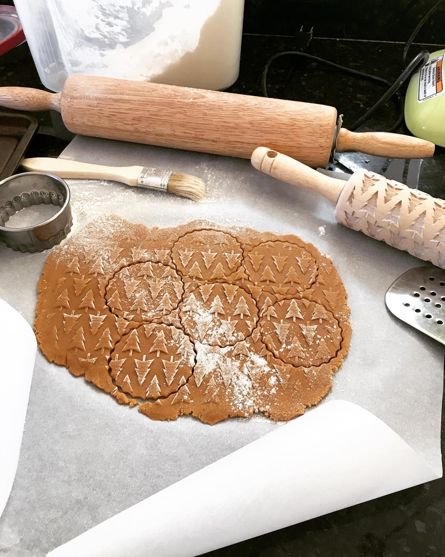 Embossed Christmas Tree Rolling Pin – Baking & Pottery