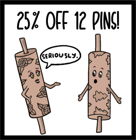 12 Rolling Pins for 25% off!