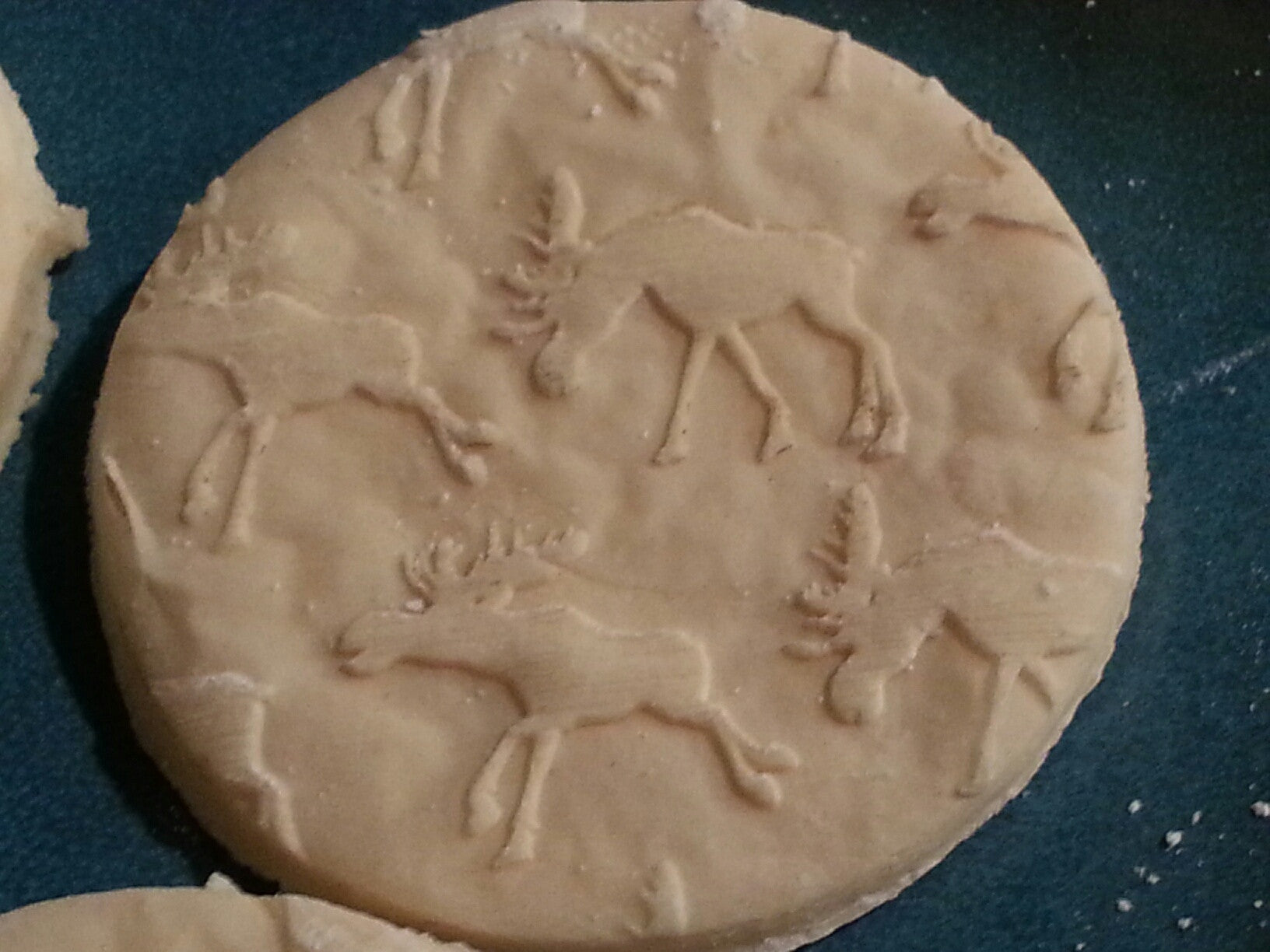 Moose Embossed Rolling Pin for baking and pottery