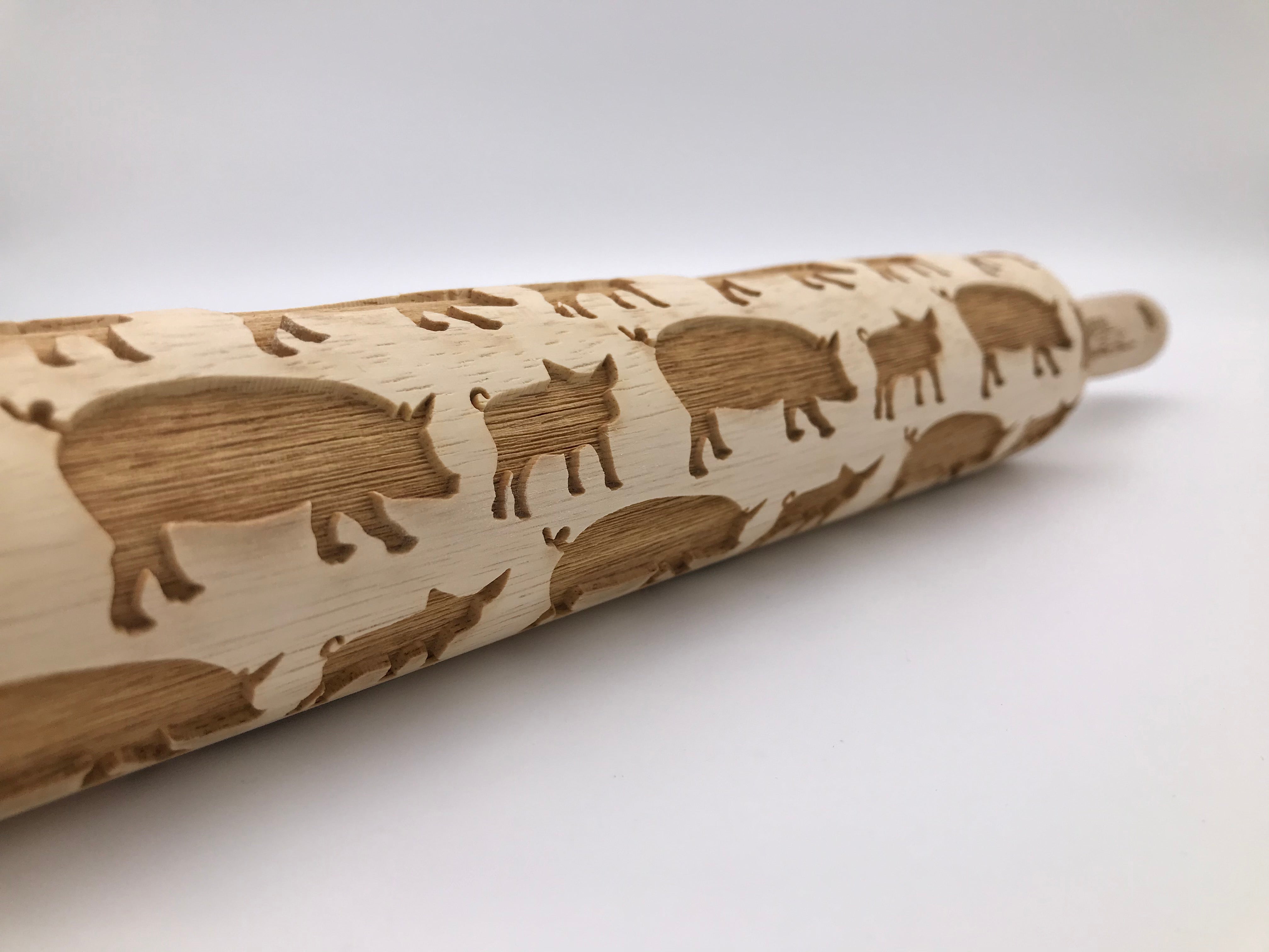 Embossed Pig Rolling Pin – Baking & Pottery