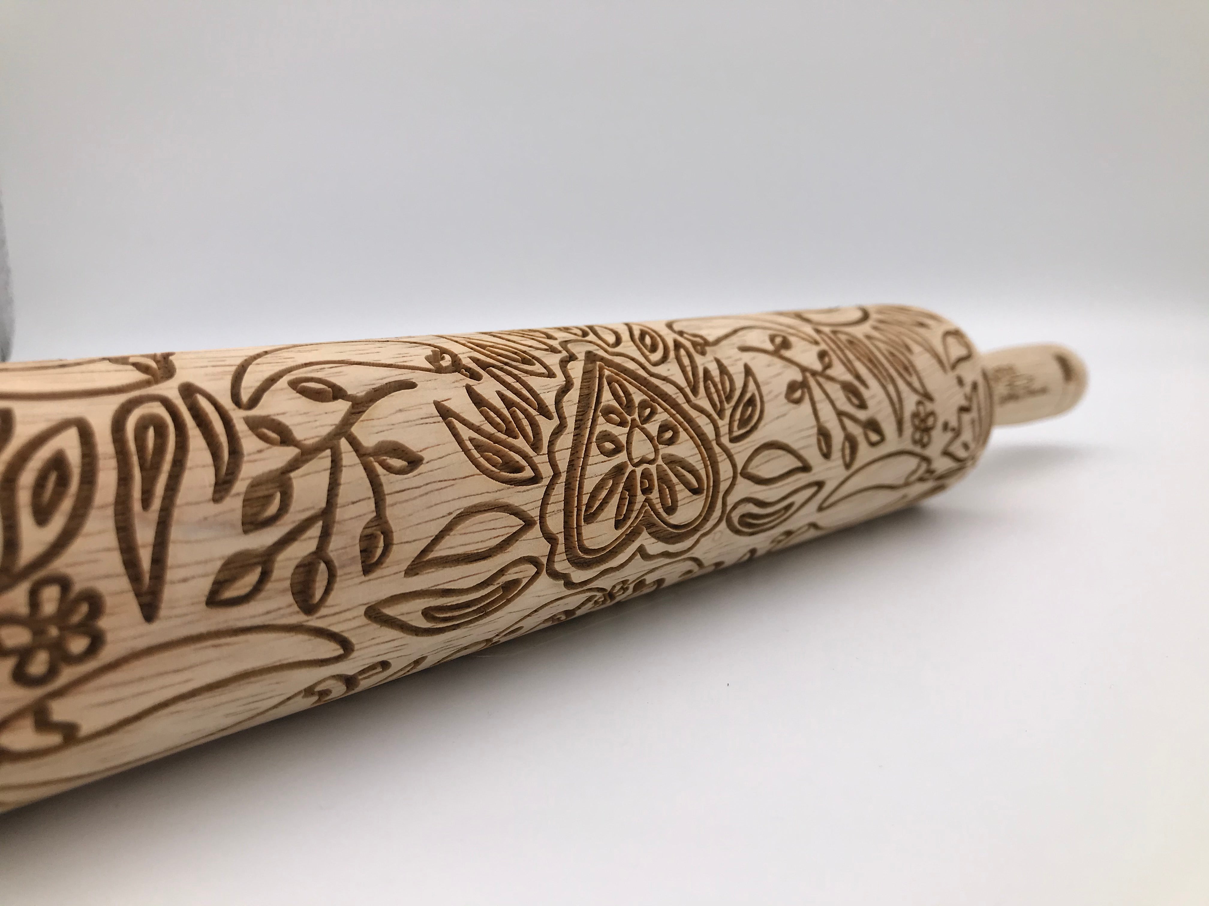 Embossed Pueblo Chili Peppers Rolling Pin for Baking