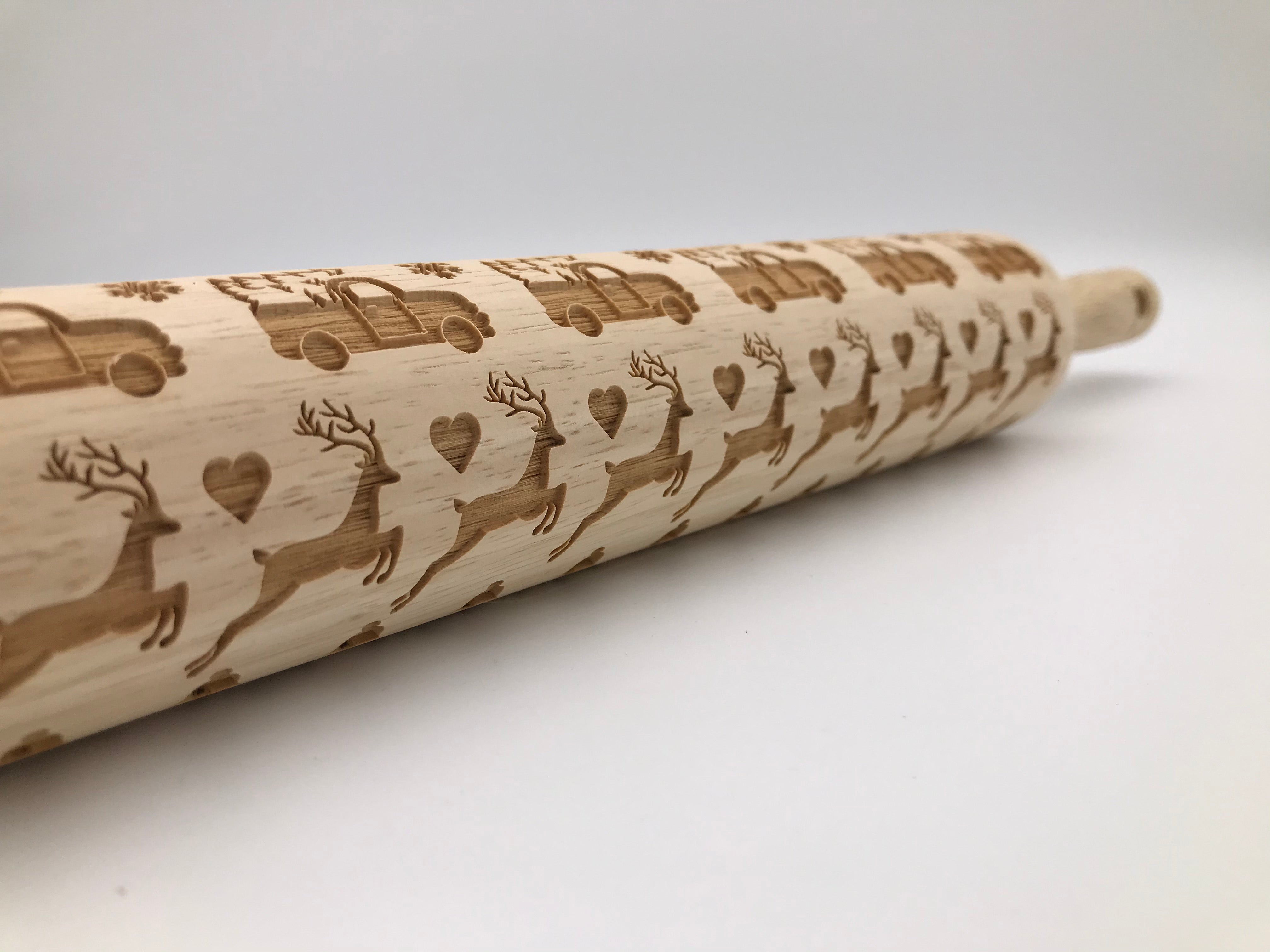 Embossed Quilted Christmas Rolling Pin – Holiday Baking