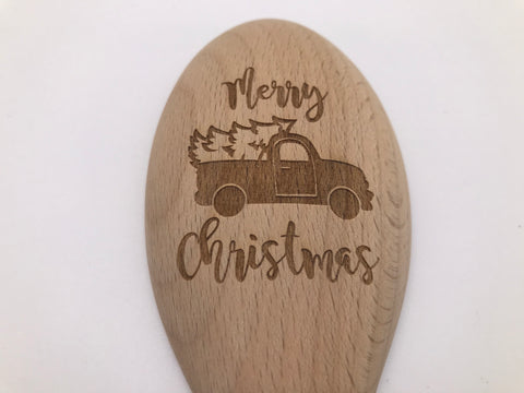Wooden Spoon: Merry Christmas (with Christmas Truck)