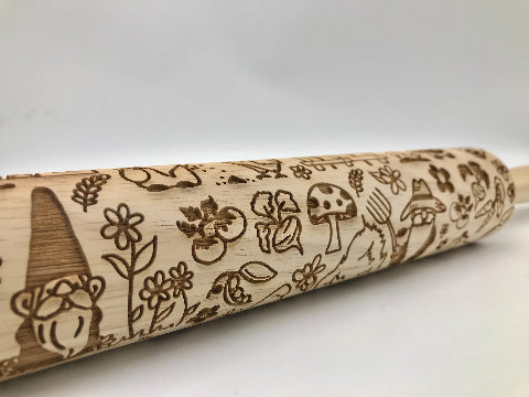 Farmer Gnomes Embossed Rolling Pin – Baking & Crafting