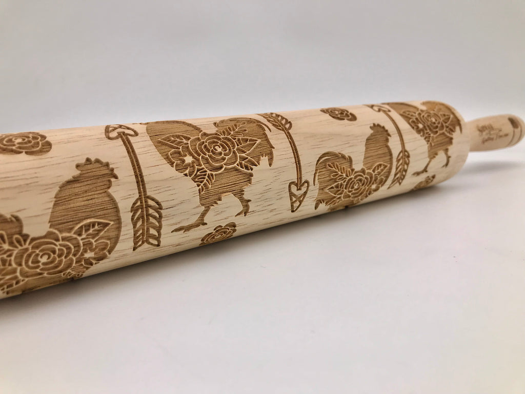 Rooster with Arrows Rolling Pin