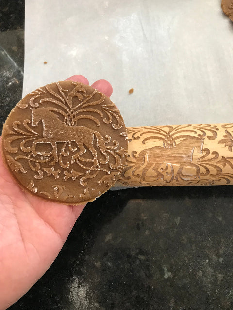 Embossed All the Pretty Horses Rolling Pin