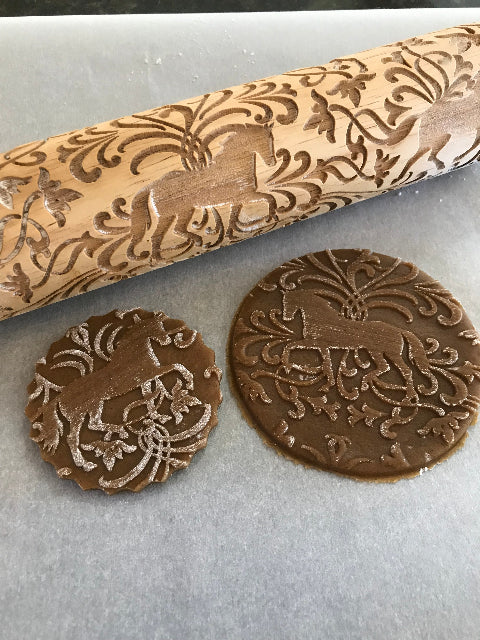 Embossed All the Pretty Horses Rolling Pin