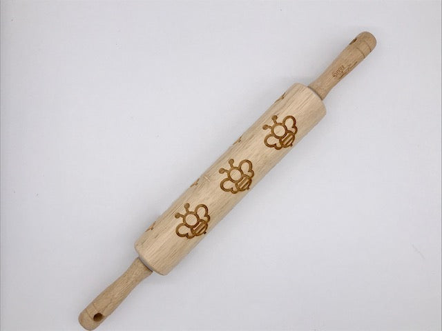 Embossed Simple Bumblebee Rolling Pin for Pottery & Baking