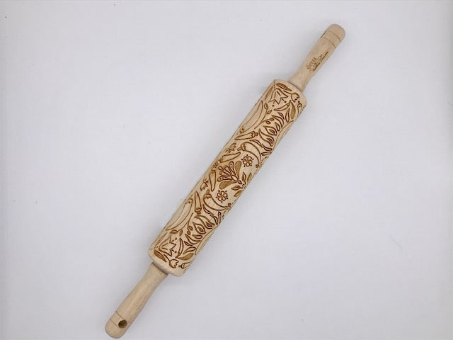 Embossed Pueblo Chili Peppers Rolling Pin for Baking