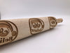 Embossed Believe Santa Face Rolling Pin- Baking