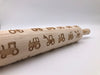 Tractors Embossed Rolling Pin for Baking and Pottery