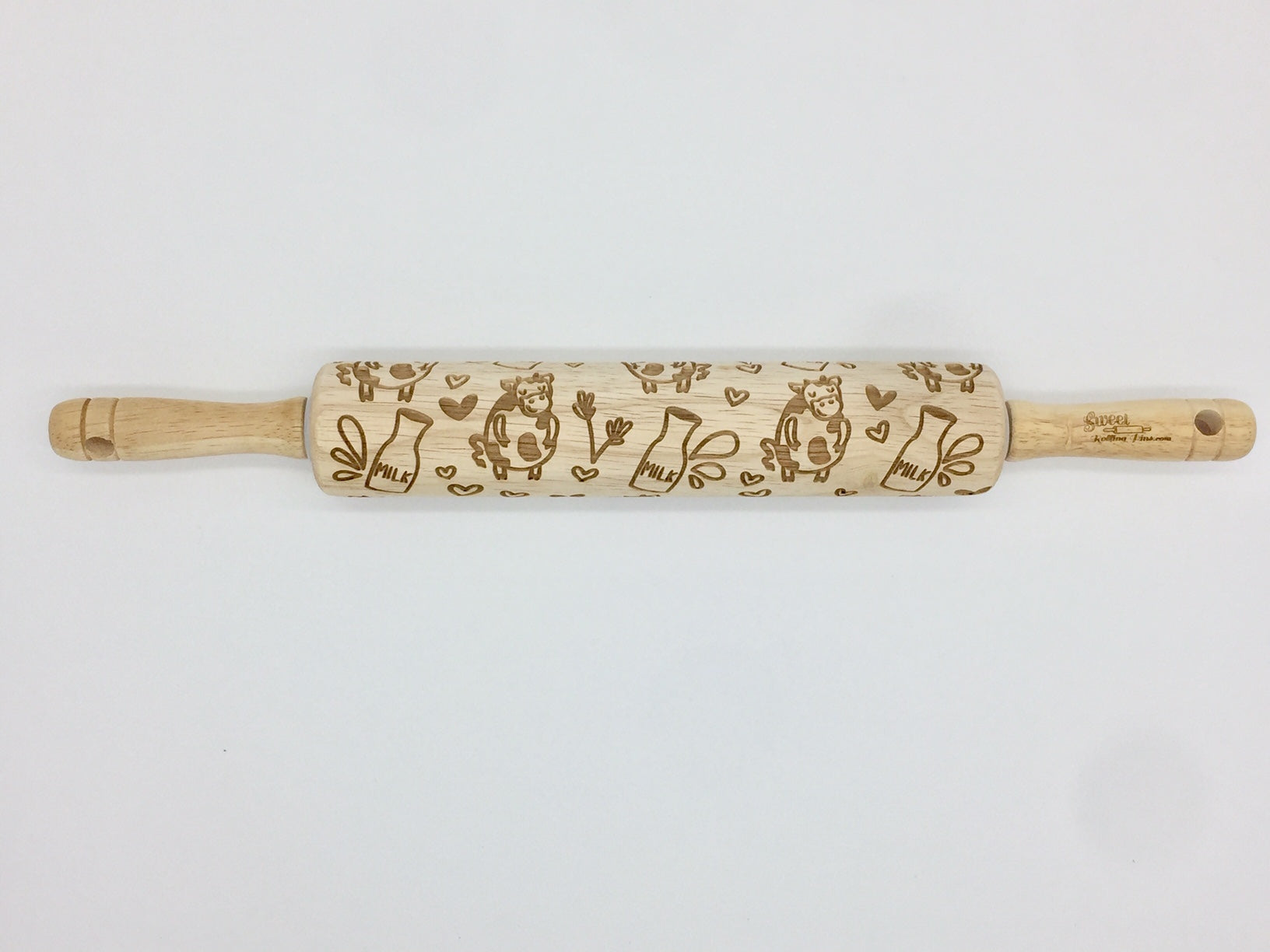 Milk Says the Cow Embossed Rolling Pin-Pottery& Baking