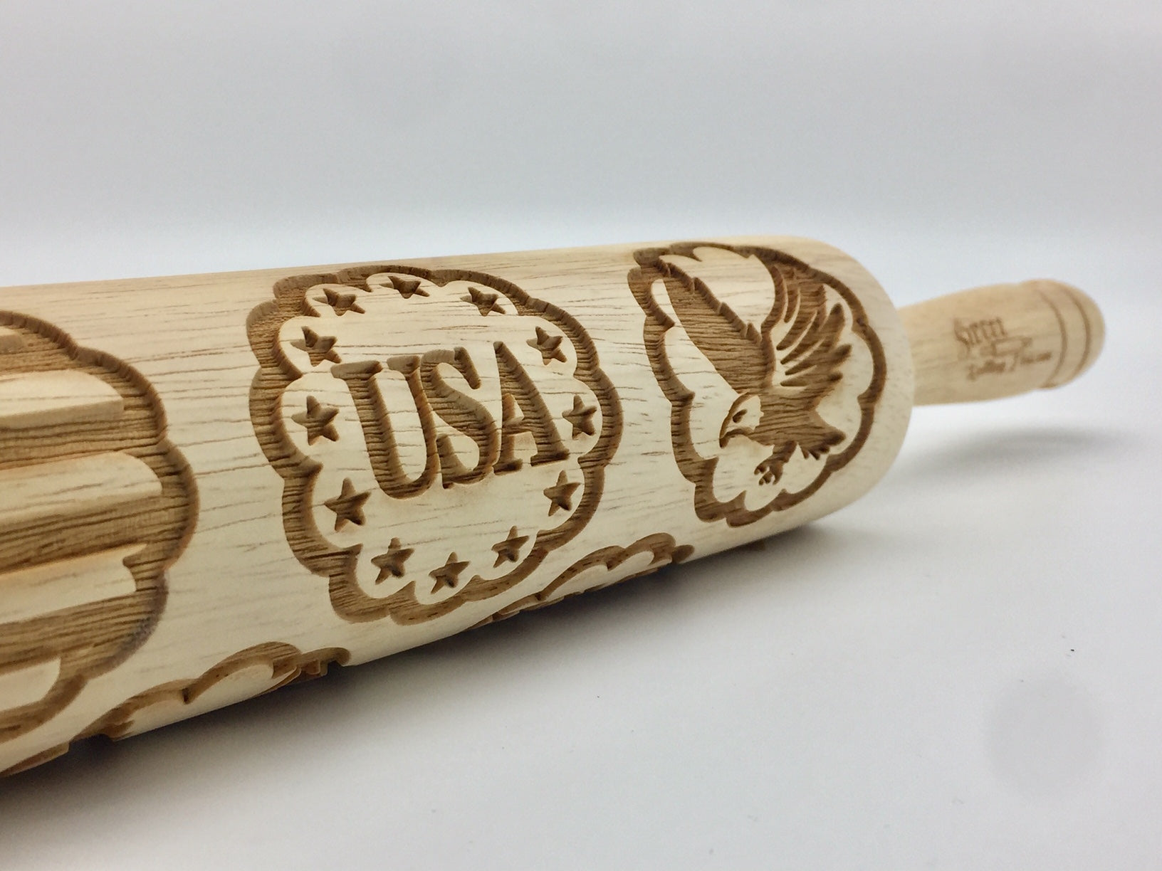 Land of the Free Embossed Rolling Pin for Baking & Pottery