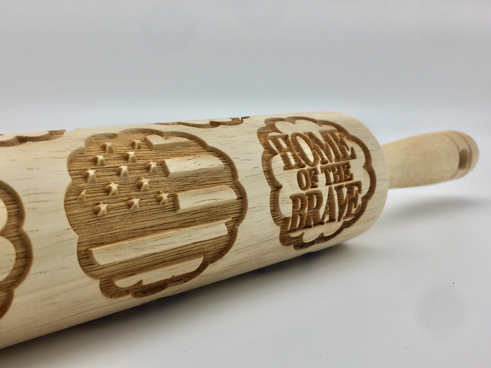 Land of the Free Embossed Rolling Pin for Baking & Pottery