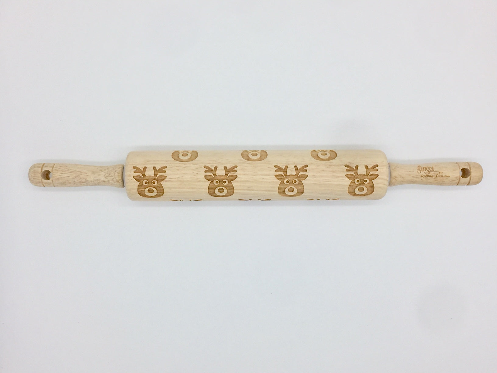 Goofy Reindeer Embossed Rolling Pin for Baking Pottery