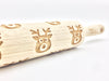 Goofy Reindeer Embossed Rolling Pin for Baking Pottery