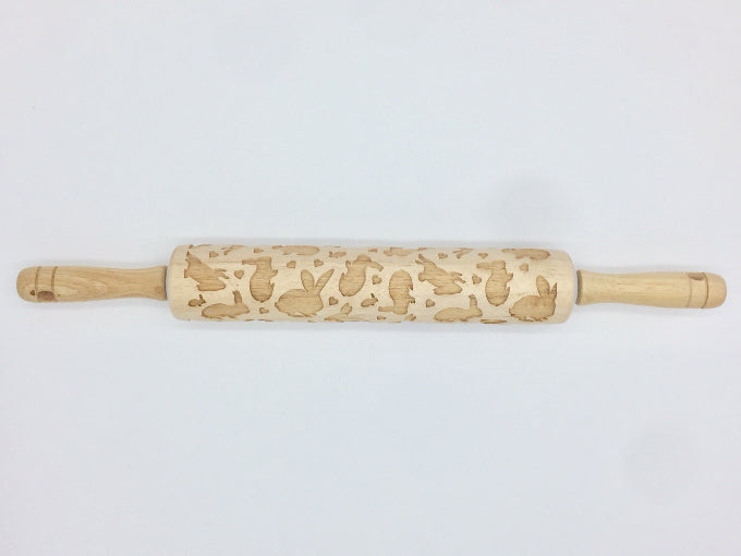 Embossed Bunny & Hearts Rolling Pin – Baking & Pottery