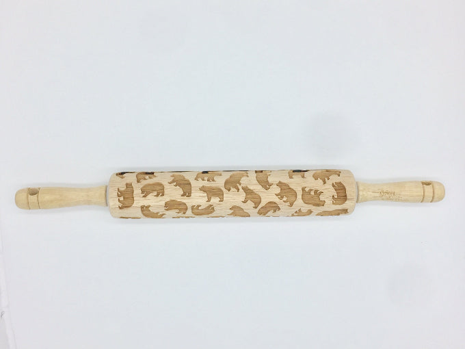 Embossed Bear Rolling Pin - Pottery & Baking