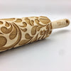 Floral Swirl Embossed Rolling Pin – Baking & Crafting