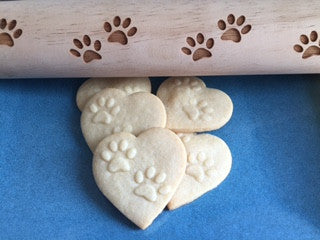 Embossed Cat Paws Rolling - Perfect for Baking & Pottery