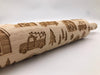 Embossed On the Homestead Rolling Pin Christmas Cookies