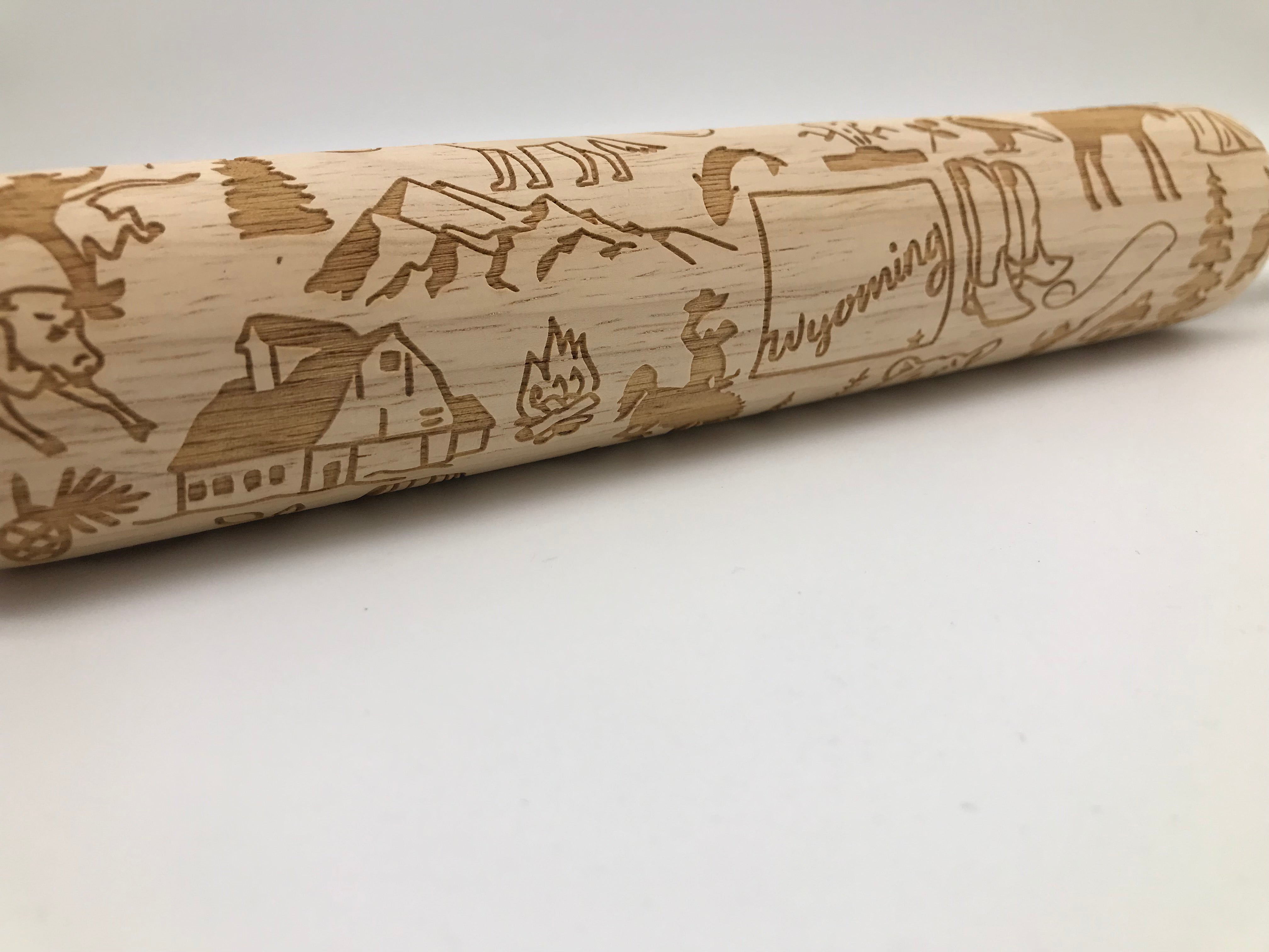 Wyoming State Rolling Pin