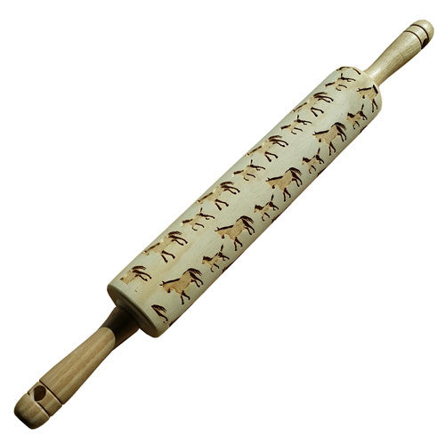 Horses Embossed Rolling Pin – Baking and Pottery