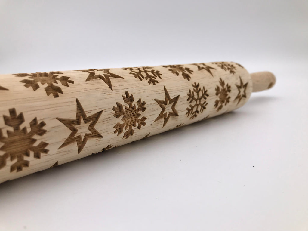 Snow Flakes Rolling Pin
